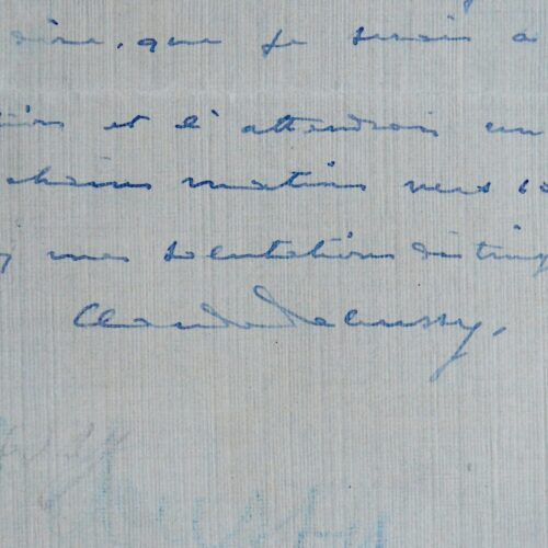 Debussy se met à la disposition du directeur de l'Opéra de Paris