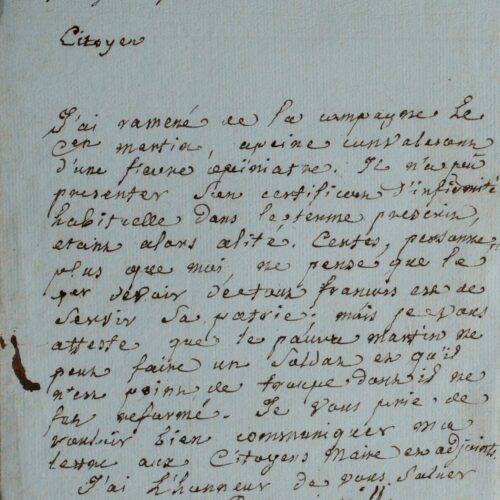 Le navigateur Louis-Antoine de Bougainville atteste de l'infirmité d'un soldat – vue 2