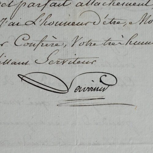 Rare lettre de Lavoisier au botaniste Thouin
