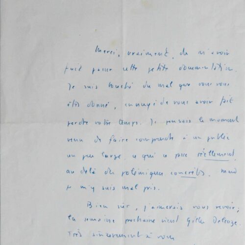 Michel Foucault va rencontrer Gilles Deleuze – vue 2
