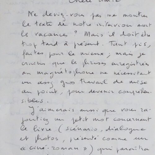 Robbe-Grillet évoque l'Année dernière à Marienbad – vue 2