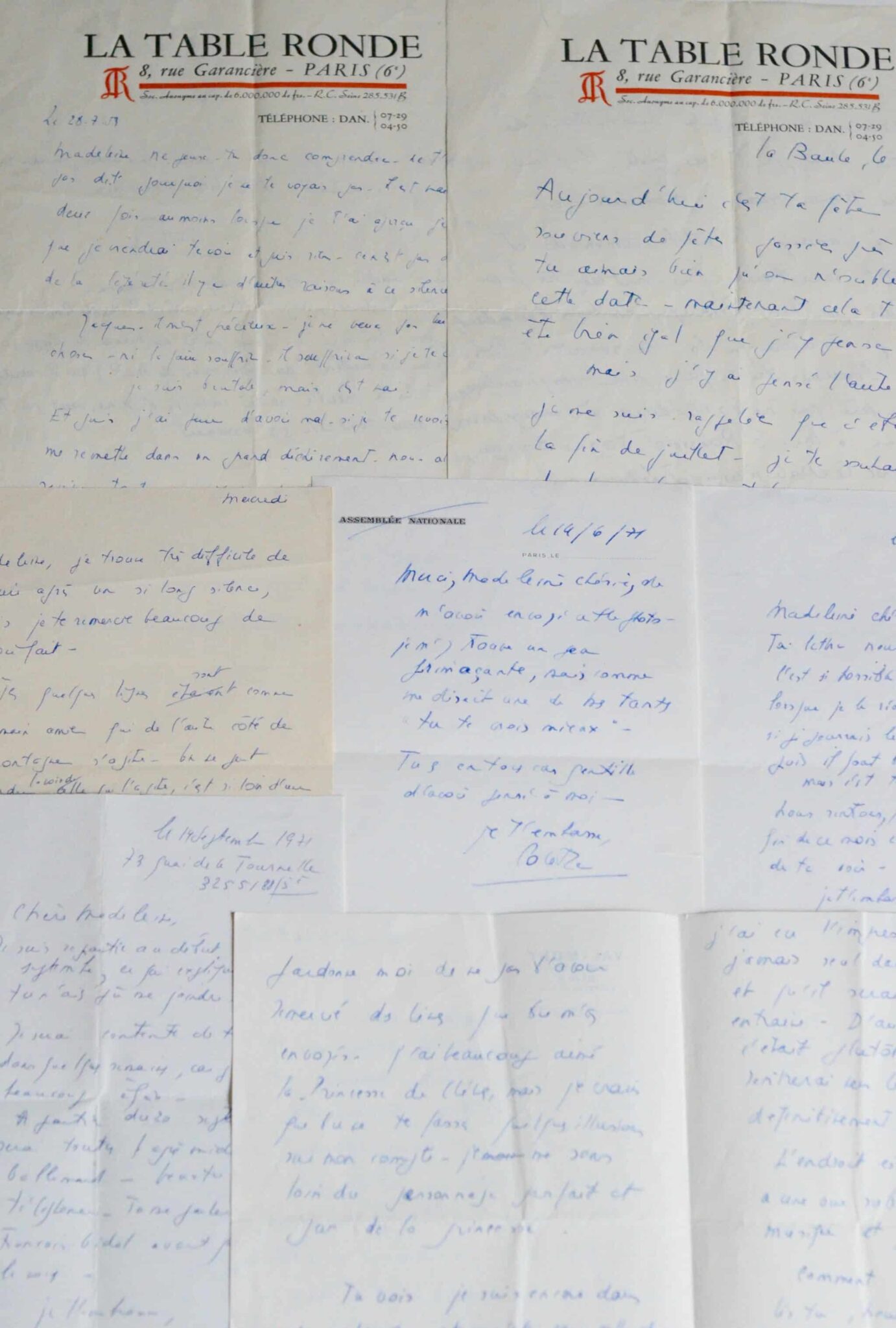 Correspondance douloureuse de Colette Duhamel-Gallimard à Madeleine Chapsal