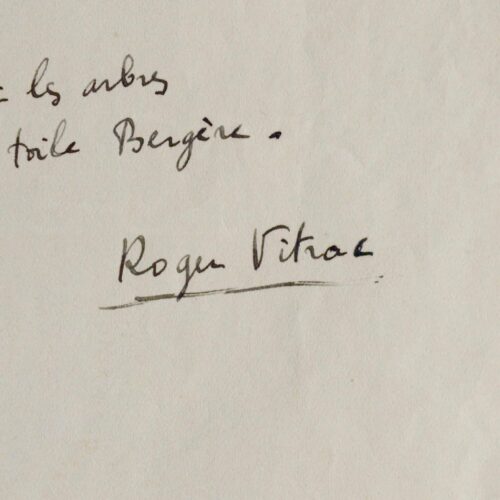 Poème de Roger Vitrac, intitulé "Portrait de l’Ile-Madame"