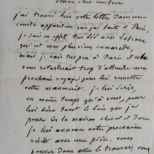 Eugène Labiche envoie Chivot auprès de son ami Auguste Lefranc – vue 2