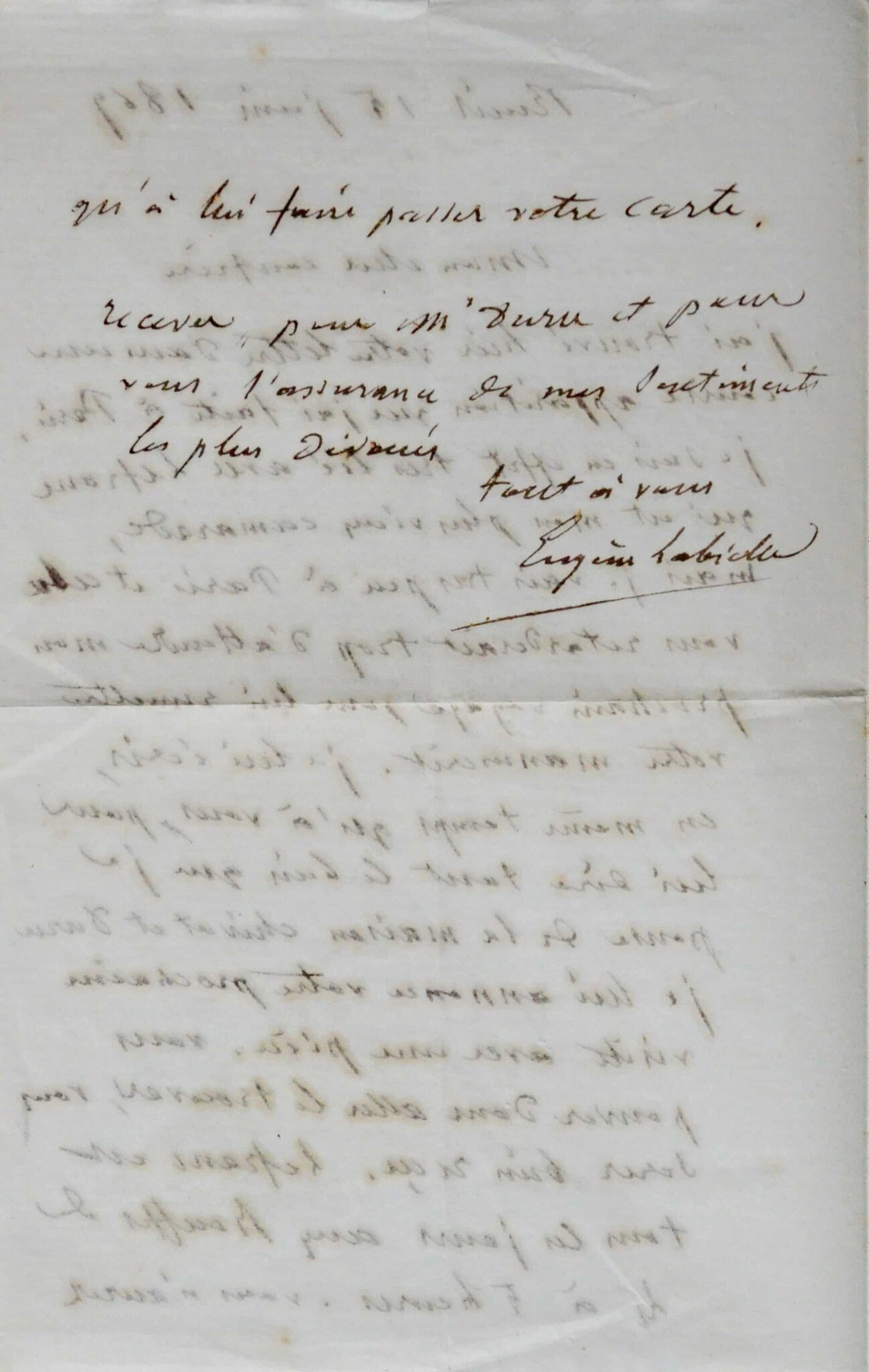 Eugène Labiche envoie Chivot auprès de son ami Auguste Lefranc – vue 3 Eugène Labiche envoie Chivot auprès de son ami Auguste Lefranc – vue 3