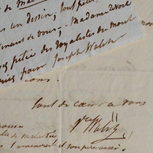 Deux lettres de Joseph Walsh au peintre Pierre Révoil