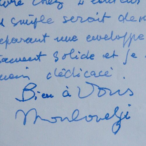 Marcel Mouloudji s'engage à dédicacer un ouvrage