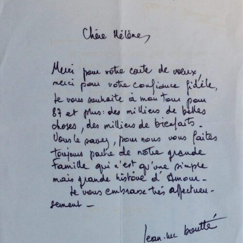 Lettre de Jean-Luc Boutté de la Comédie française – vue 2