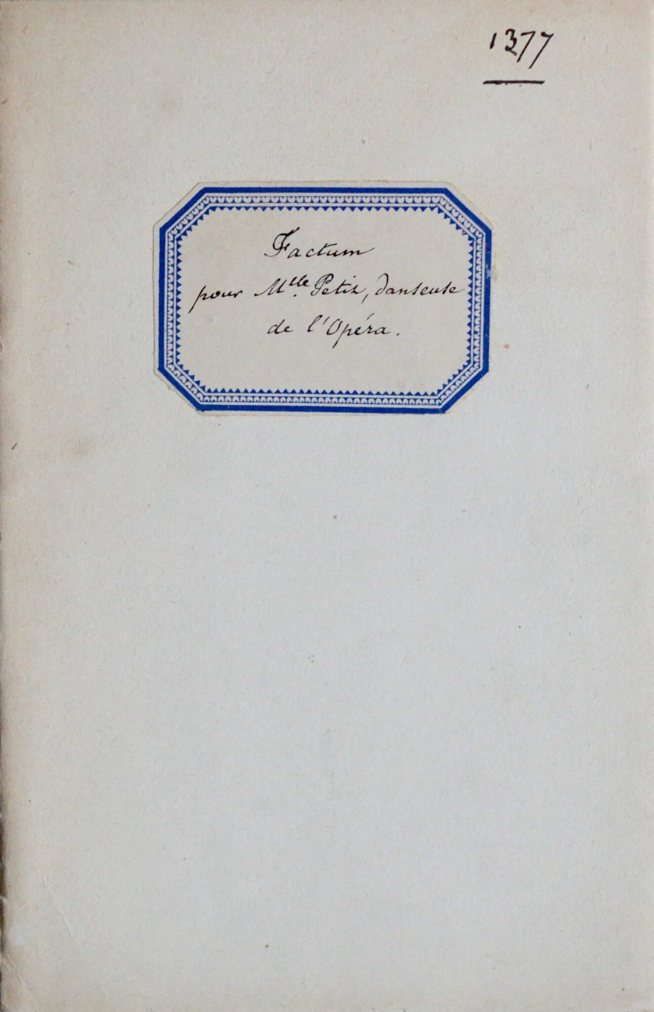 Rare brochure imprimée du XVIIIe relative à la danseuse de l'Opéra, Melle Petit – vue 2 Rare brochure imprimée du XVIIIe relative à la danseuse de l'Opéra, Melle Petit – vue 2