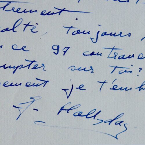 Belle lettre de Johnny Hallyday écrite de Nashville en 1962 après l'enregistrement de nouvelles chansons