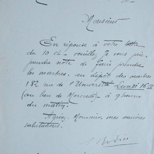 Rodin commande un transport de marbre, depuis l'Hôtel Biron – vue 2