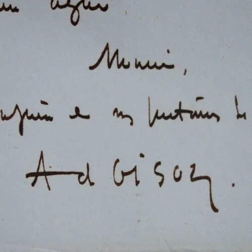 Correspondance de 7 lettres de l'architecte du Palais du Luxembourg Alphonse de Gisors