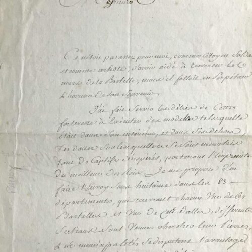 Palloy façonne des modèles réduits de la Bastille, pour les 83 départements – vue 2