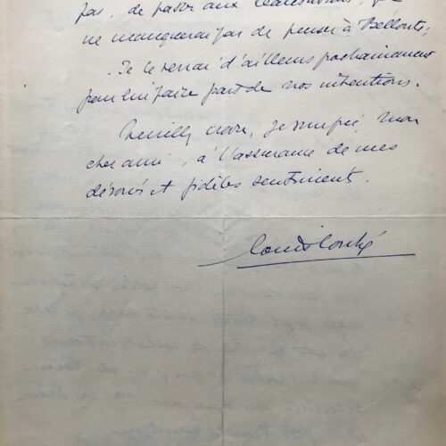 Jean Moulin transmet un document à son ami l'aviateur Maurice Bellonte – vue 2