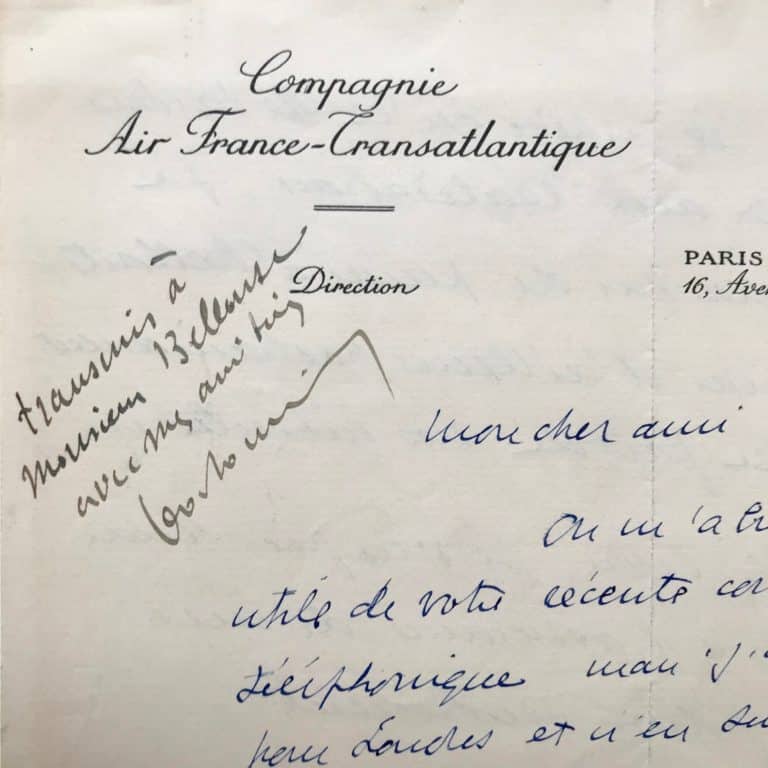Jean Moulin transmet un document à son ami l&rsquo;aviateur Maurice Bellonte