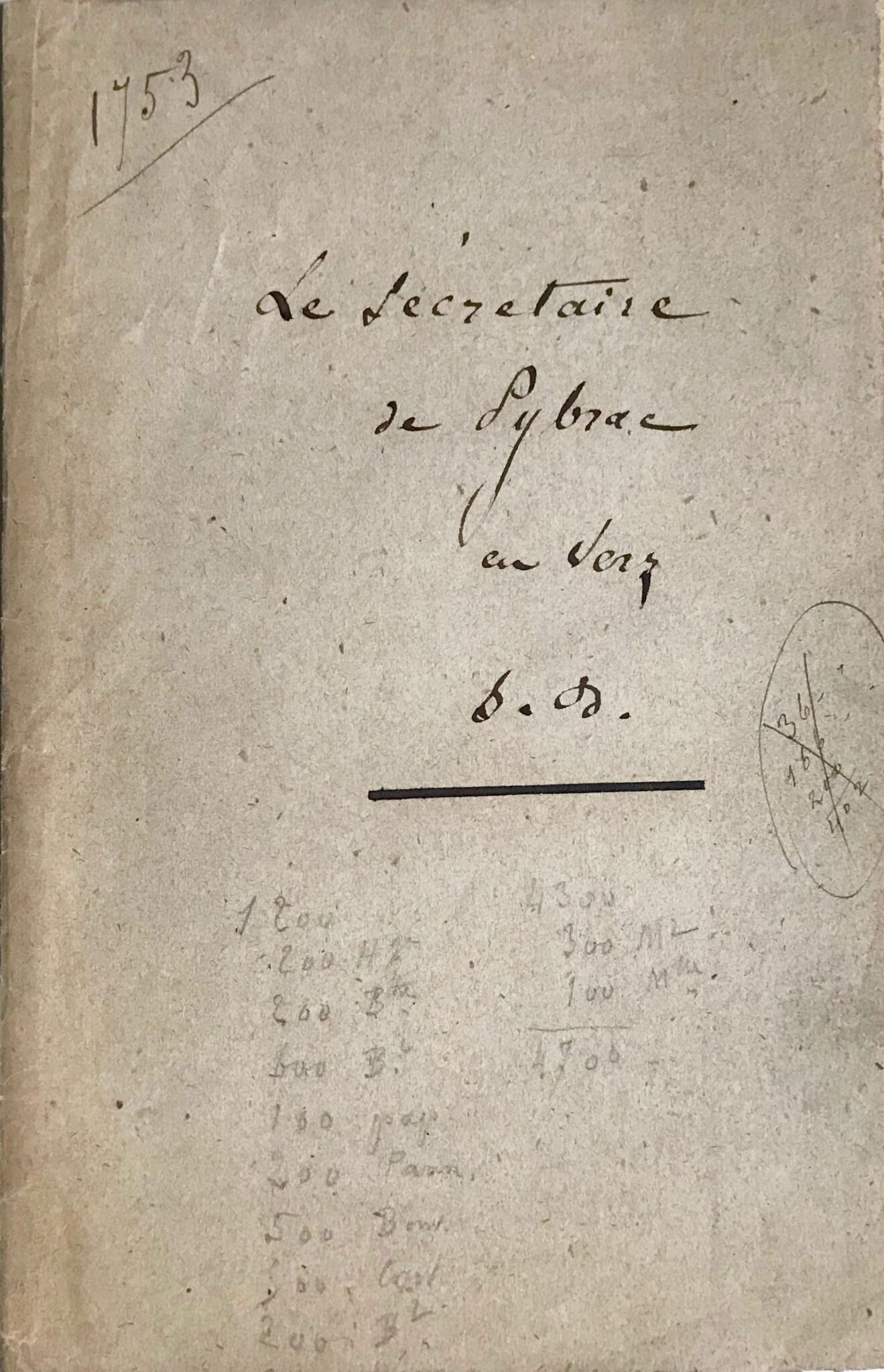 Rare poème imprimé intitulé "Le Secretaire de Pybrac", sur les guerres de religion – vue 2 Rare poème imprimé intitulé "Le Secretaire de Pybrac", sur les guerres de religion – vue 2