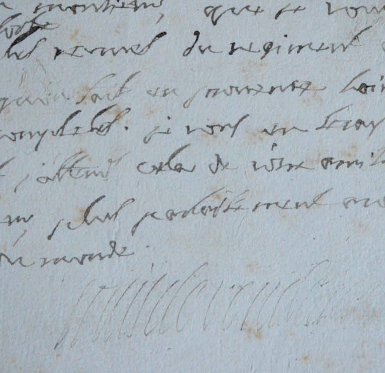 Lettre du duc de Vendôme, rédigée par Campistron, durant le siège de Verrue Savoia