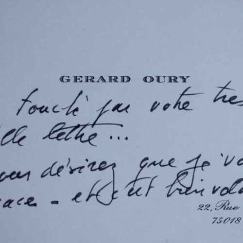 Gérard Oury accepte de dédicacer son ouvrage