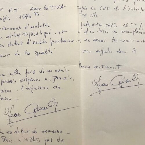 Deux lettres du cinéaste Jean Girault sur Les Moutons de Panurge et L'intrépide