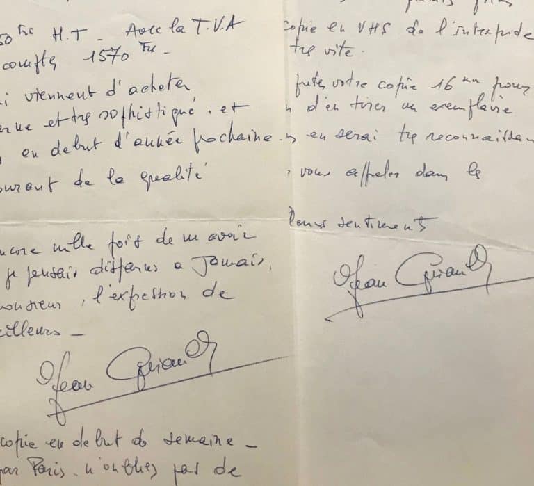 Deux lettres du cinéaste Jean Girault sur Les Moutons de Panurge et L&rsquo;intrépide