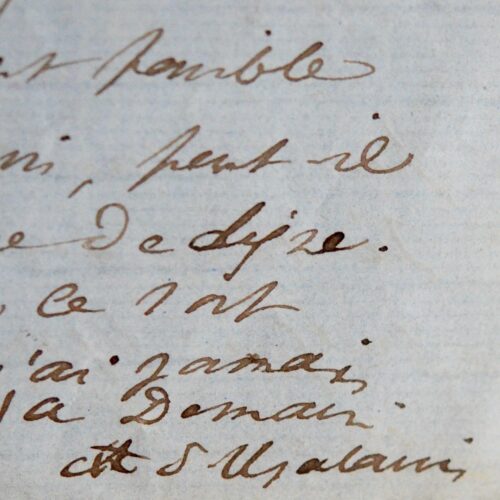 Magnifique lettre de Poulet-Malassis détaillant son projet éditorial à Charles Monselet