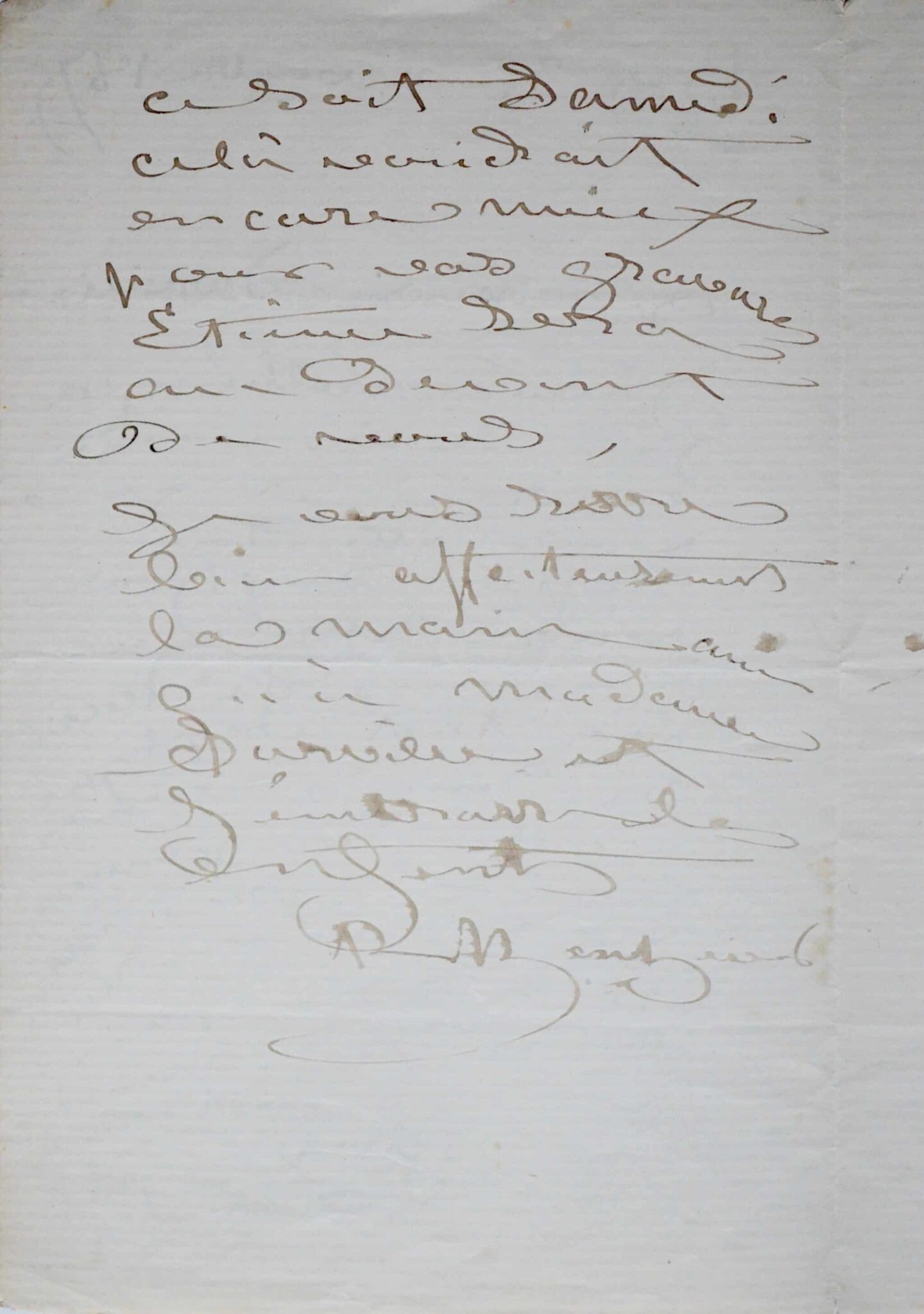 Depuis By, Rosa Bonheur écrit à son grand ami le collectionneur Surville – vue 3 Depuis By, Rosa Bonheur écrit à son grand ami le collectionneur Surville – vue 3