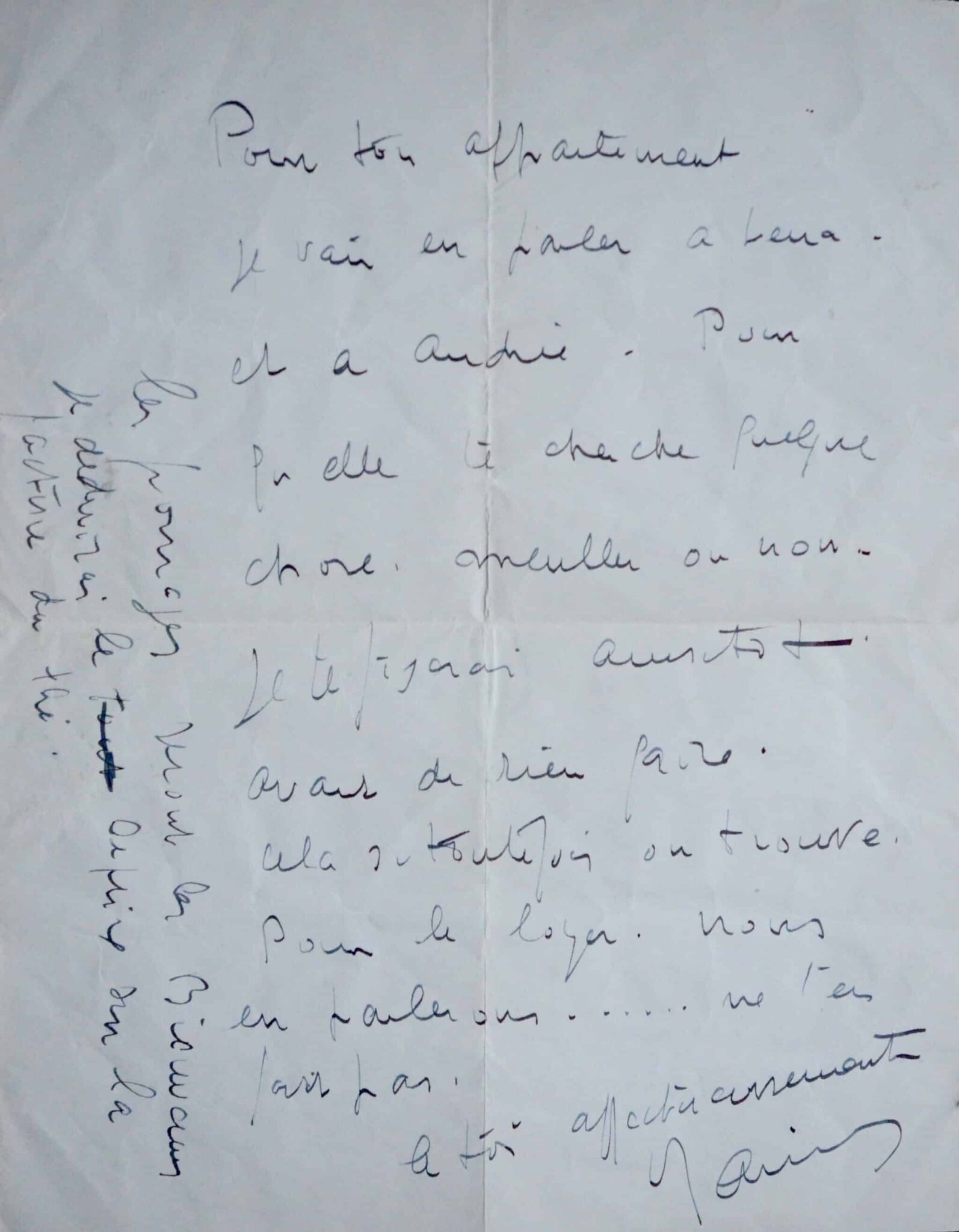 Amusante lettre de Raimu à Suzy – vue 3 Amusante lettre de Raimu à Suzy – vue 3