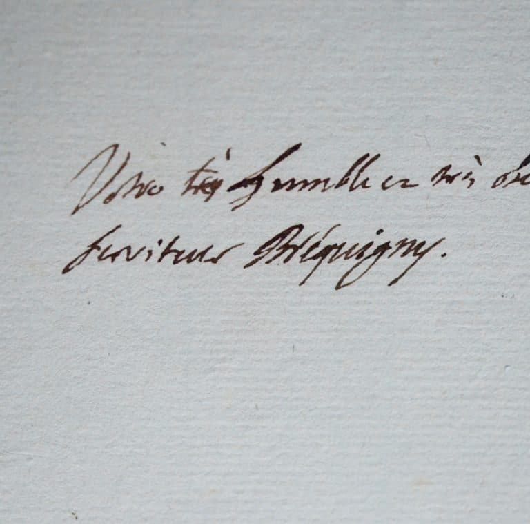 Bréquigny chargé par Louis XVI de vérifier des titres de généalogie de Travanet