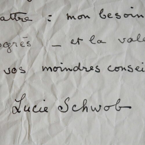 Rare lettre de Claude Cahun, à son maître, André Gide