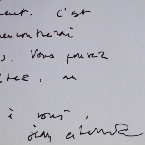 Jean Echenoz ravi de revoir Philippe Denis