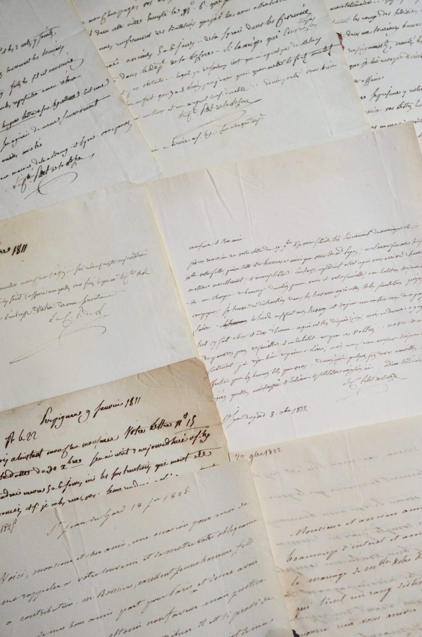 Ensemble de 9 lettres de Jean et Joseph Pelet de La Lozère