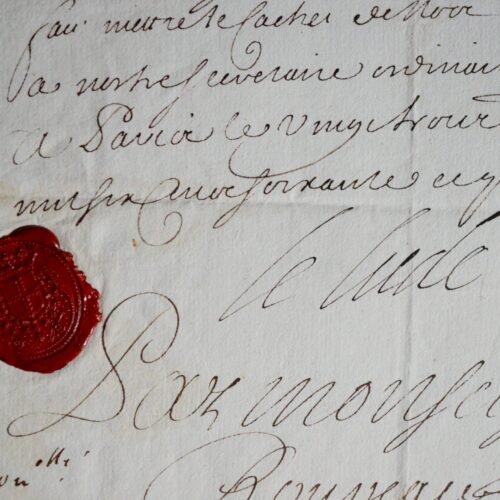 Le grand maître de l'artillerie, Henry de Daillon, duc du Lude, accorde deux congés