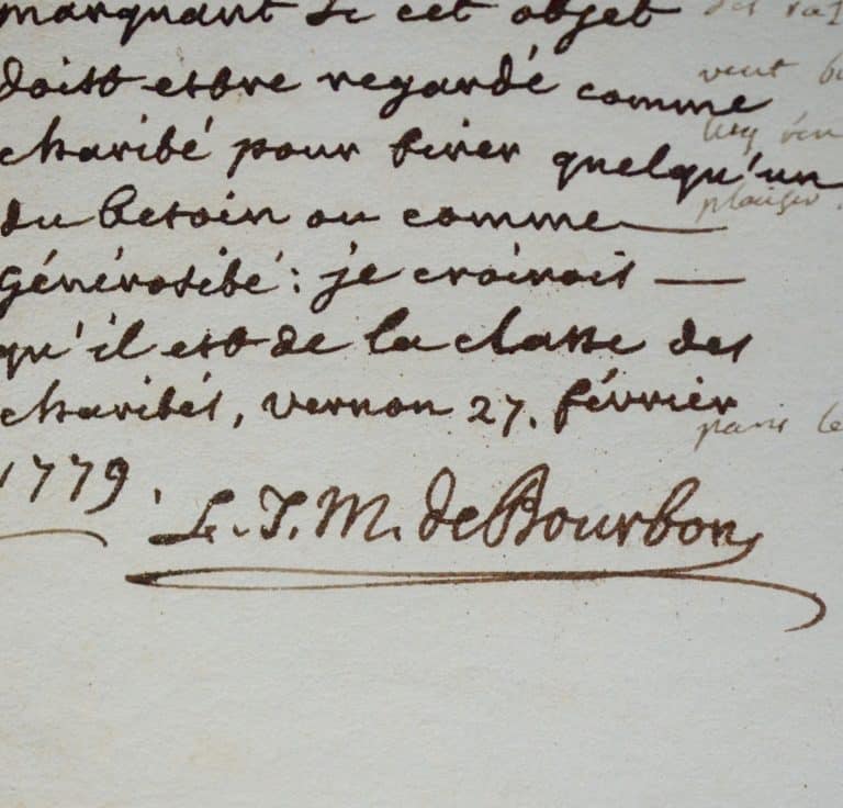 Le duc de Penthièvre, charitable, finance l&rsquo;hospitalisation d&rsquo;un invalide à Bicêtre