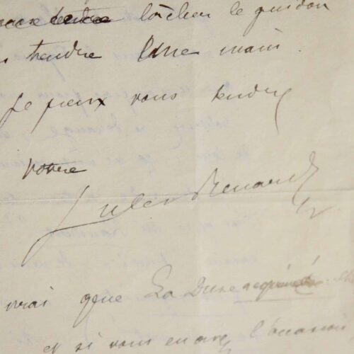 Jules Renard ravi du grand succès du Plaisir de rompre, et salue la Duse