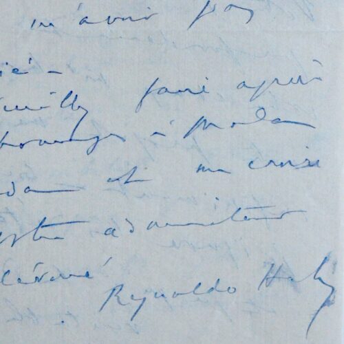 Reynaldo Hahn sort de plusieurs mois d'une "détresse morale et mentale indicible"