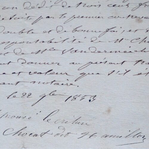 Rare contrat du théâtre Robert-Houdin pour un spectacle de magie