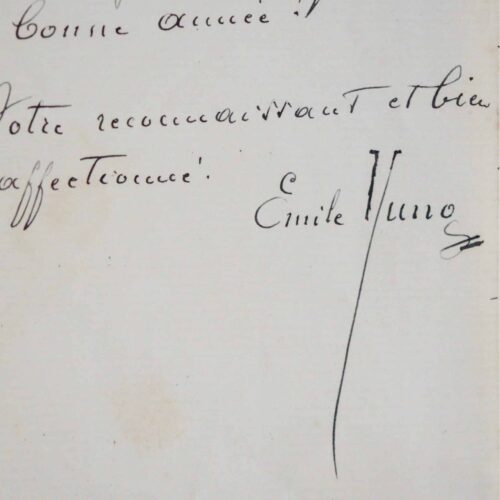 Trois lettres du zoologiste suisse Émile Yung, au directeur du Muséum, Edmond Perrier