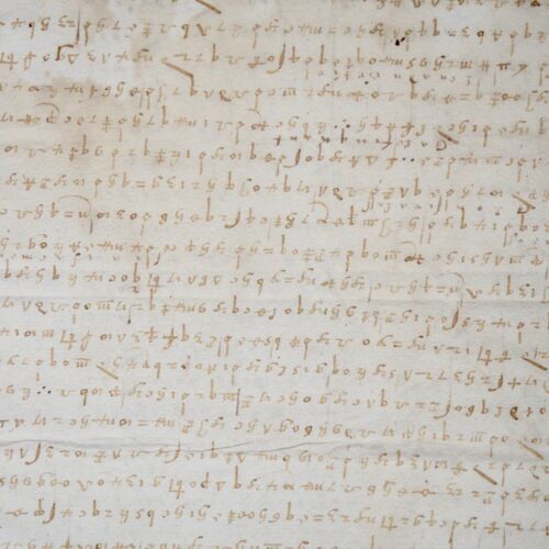 Précieuse lettre codée de Villeroy à Henri III, lors de la négociation de la paix de Bergerac