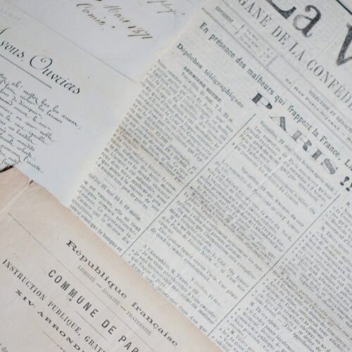 4 documents sur la Commune, dont le journal "La Victoire"