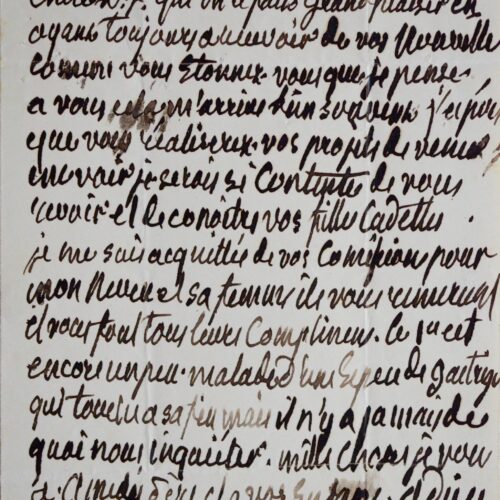 Affectueuse lettre de Madame Royale, peu de temps avant sa mort – vue 2