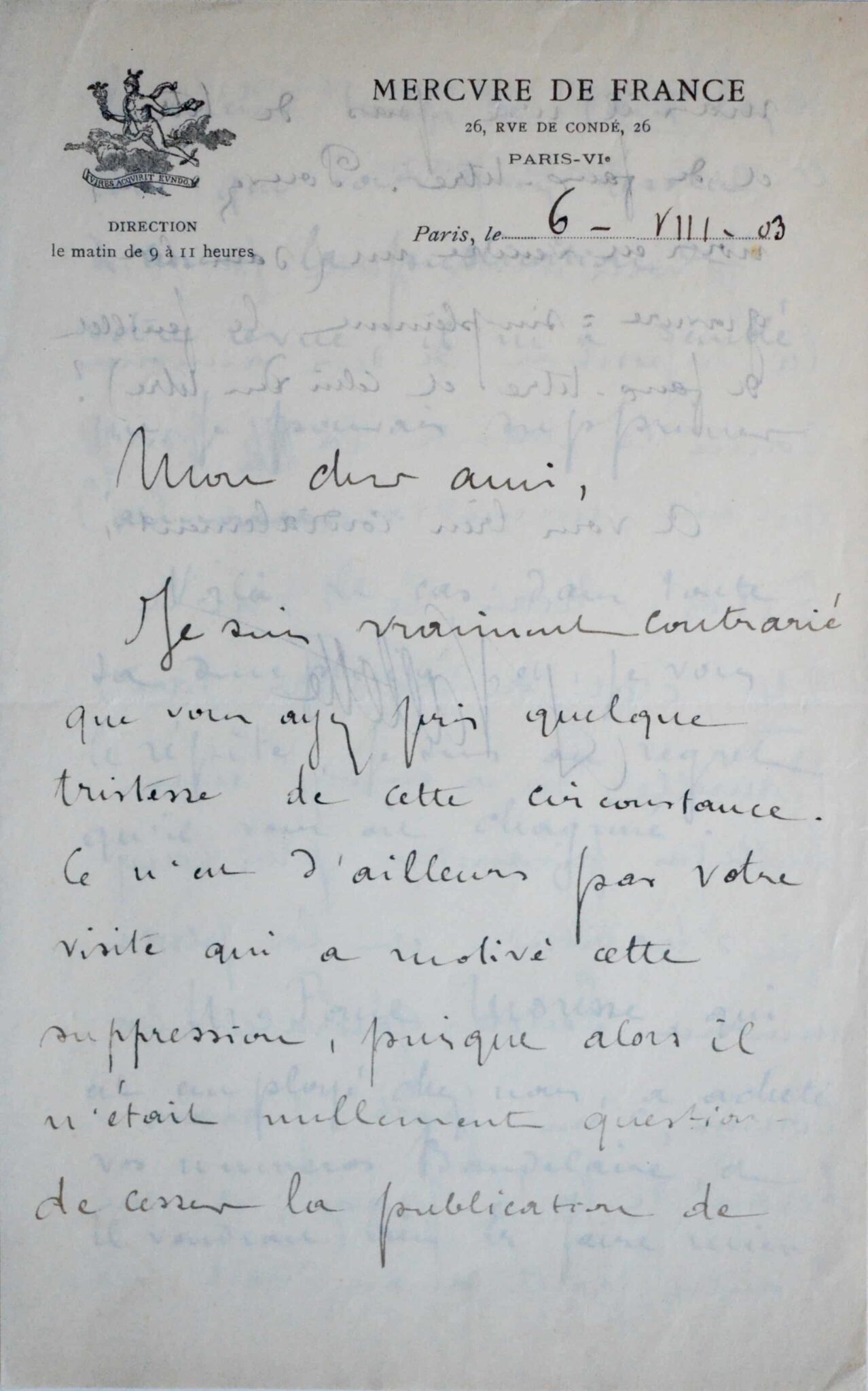 Alfred Vallette supprime la réclame pour la revue La Plume – vue 2 Alfred Vallette supprime la réclame pour la revue La Plume – vue 2