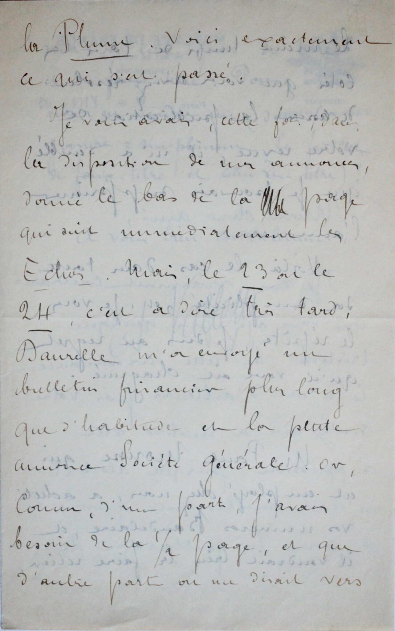 Alfred Vallette supprime la réclame pour la revue La Plume – vue 3 Alfred Vallette supprime la réclame pour la revue La Plume – vue 3