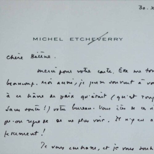 Michel Etcheverry évoque le "hâvre de paix" à la Comédie-française