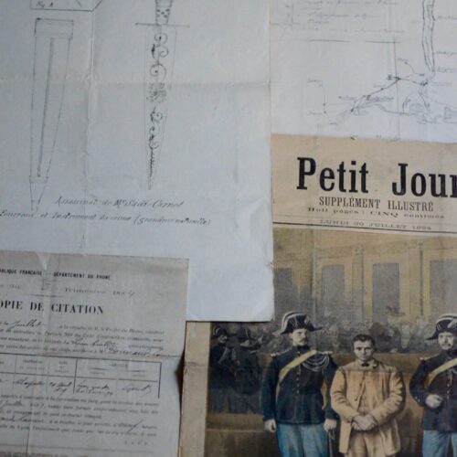 Rare ensemble de documents sur le procès de Caserio, l'assassin du président Sadi Carnot