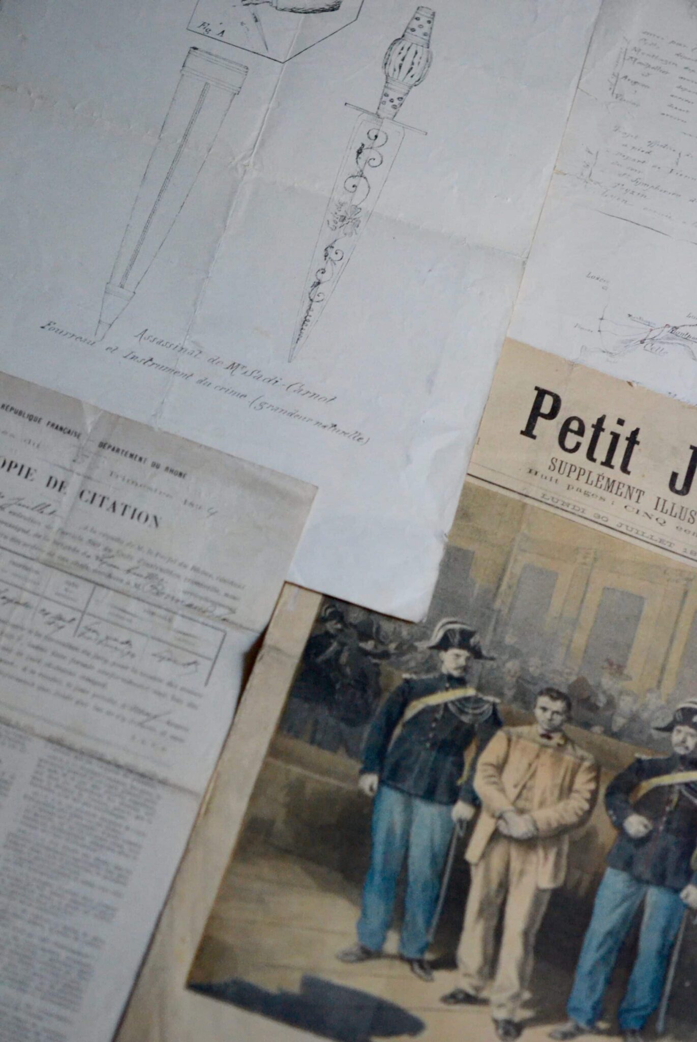 Rare ensemble de documents sur le procès de Caserio, l'assassin du président Sadi Carnot – vue 2 Rare ensemble de documents sur le procès de Caserio, l'assassin du président Sadi Carnot – vue 2
