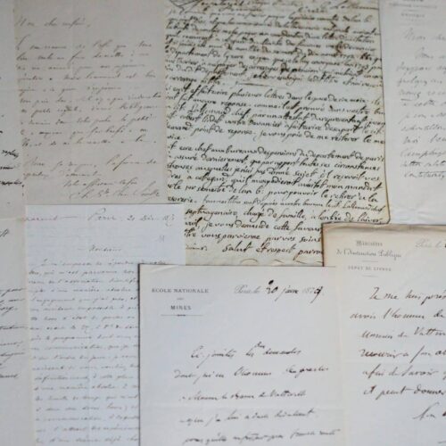Ensemble de dix lettres de géologues et minéralogistes