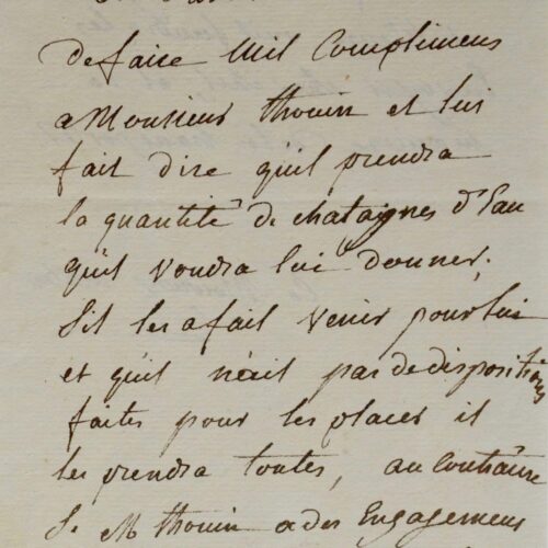 2 lettres de Lavoisier à André Thouin, écrites par son épouse