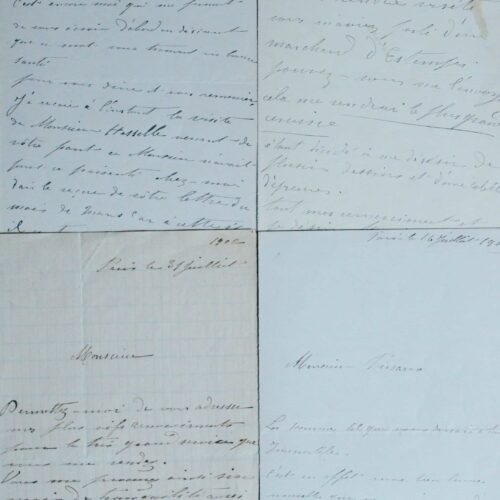Ensemble de 4 lettres de Rodolphine Bresdin à Camille Pissarro sur la vente d'estampes – vue 2