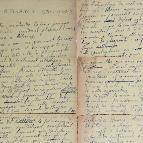 Beau et long manuscrit du Sar Peladan, "Les Courtisanes Grecques"