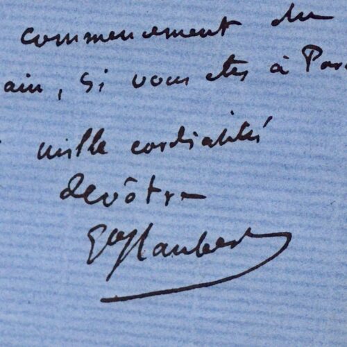 Lettre inédite de Flaubert